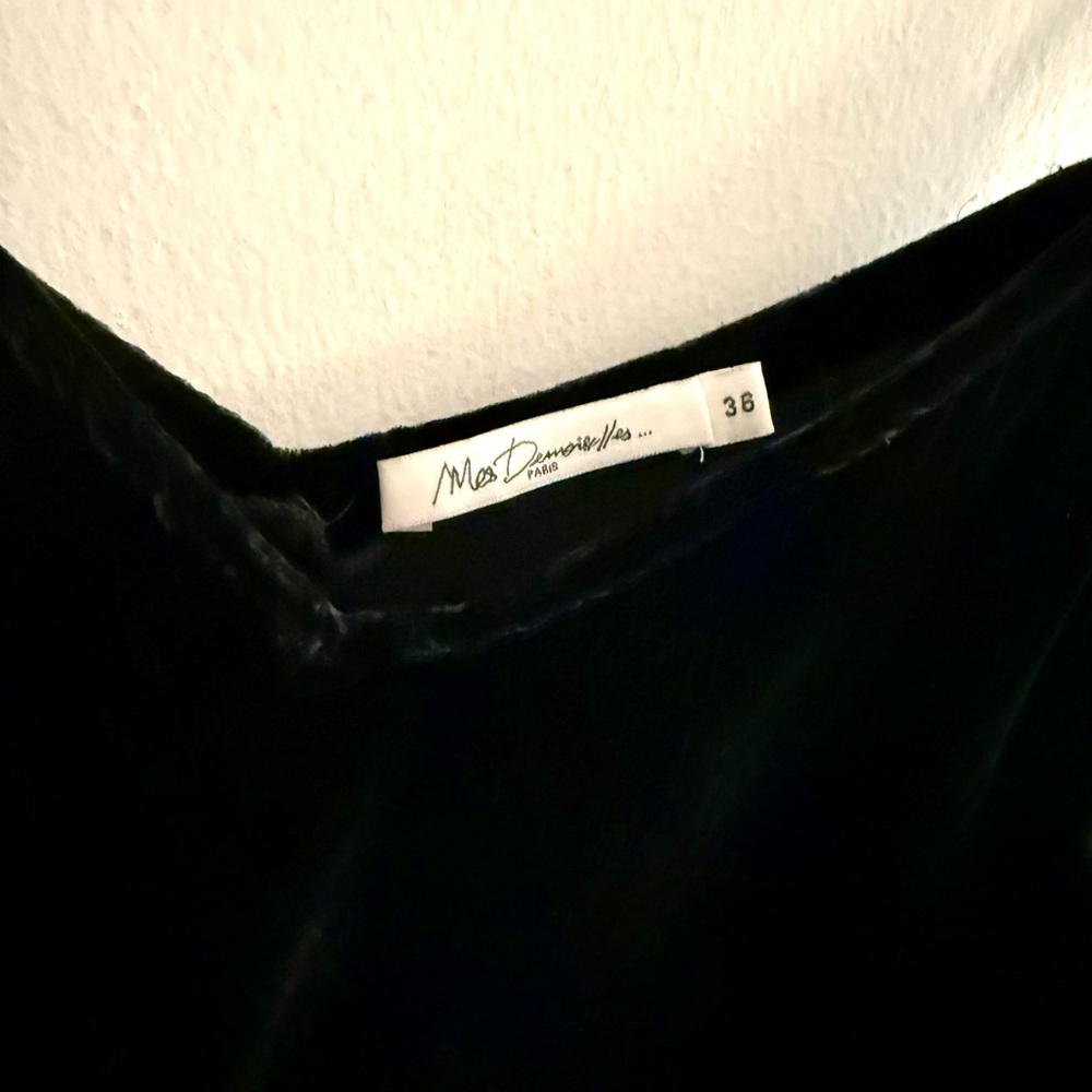 Mes Demoiselles Mariza Black Velvet Tank Cami size 38 - Picture 12 of 16